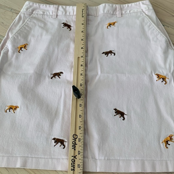 Larry Levine Light Pink Skirt with Embroidered Dogs super Cute Size 10 - Picture 7 of 7
